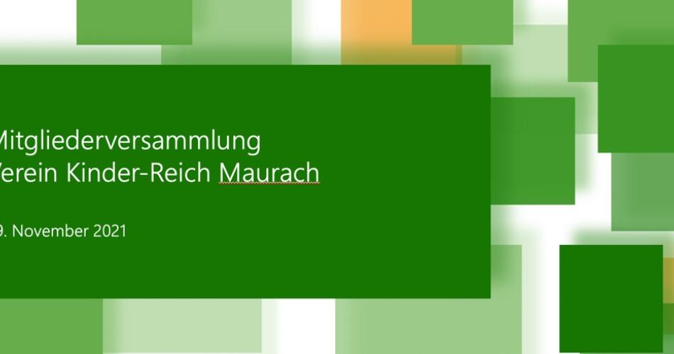 Mitgliederversammlung 2021